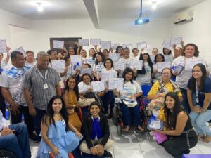 Solenidade marca encerramento dos cursos de crochê e bijuteria do Projeto IntegraAção
